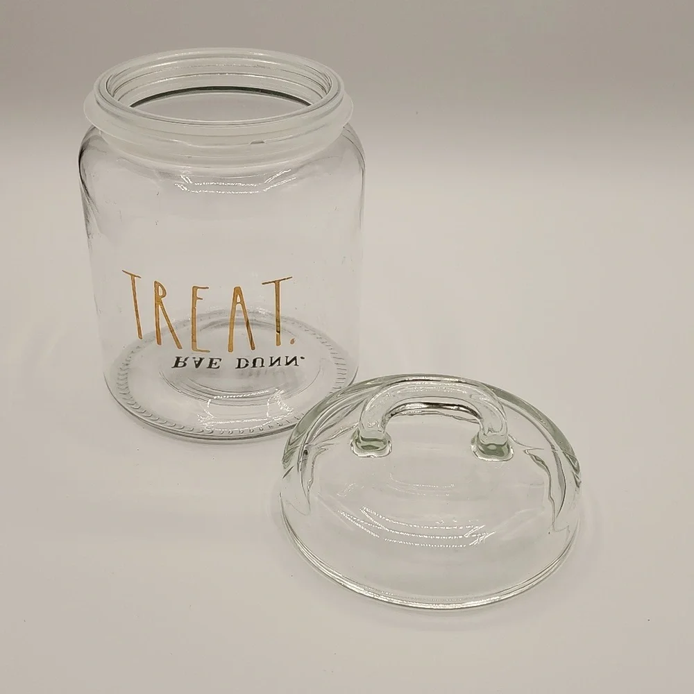 RAE DUN Glass Treat Jar Set with Gold Accents